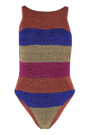 Lumière striped one-piece swimsuit-0